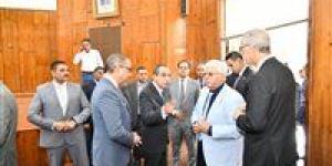 وزير التعليم العالي ومحافظ الفيوم ورئيس جامعة الفيوم يتفقدون مقر جامعة الفيوم الأهلية
