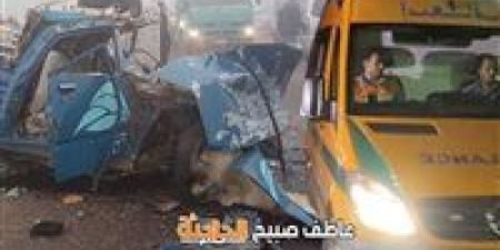 أسماء المصابين في حادث انقلاب سيارة ربع نقل على الطريق الزراعي بقنا