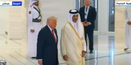 الرئيس الأمريكي يصل الدوحة ثاني محطات جولته الخليجية