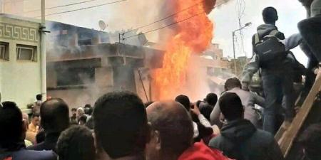 نشوب حريق في محل قطع غيار سيارات بمنطقة الحرفيين