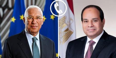 الرئيس السيسى يستعرض مع رئيس المجلس الأوروبى جهود التوصل لاتفاق وقف إطلاق النار في غزة