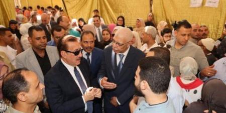 محافظ المنوفية ورئيس الجامعة يدشنان القافلة الطبية المتكاملة بمنشأة سلطان
