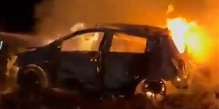 قصف إيراني يصيب مبنى وسط إسرائيل ويتسبب في حريق هائل