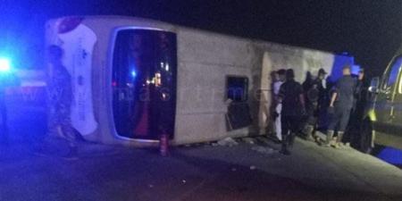 انقلاب ميكروباص على محور 30 يونيو جنوب بورسعيد وإصابة 10 أشخاص