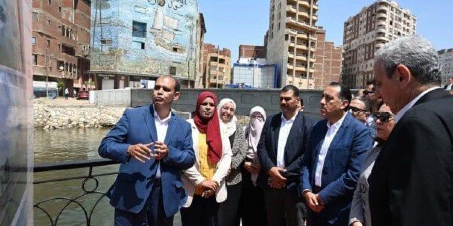 رئيس الوزراء يتفقد أعمال تطوير كورنيش ترعة القاصد بطنطا