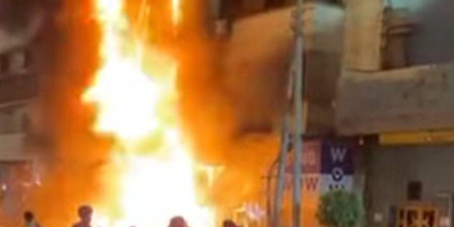 نشوب حريق هائل في مطعم شهير بمنطقة مصر الجديدة