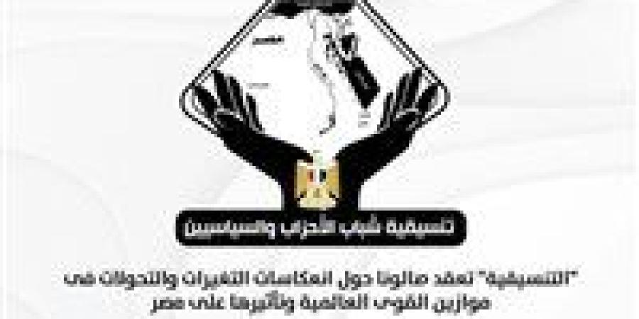 "التنسيقية" تعقد صالونا حول انعكاسات التغيرات والتحولات فى موازين القوى العالمية وتأثيرها