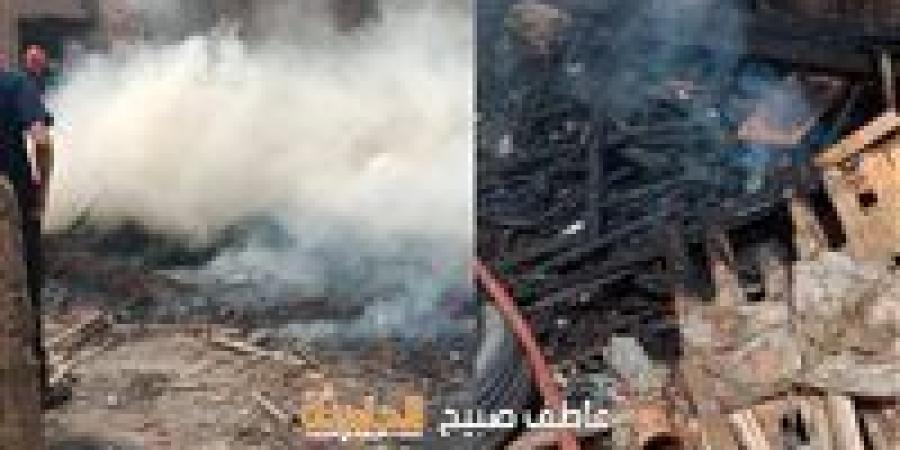 إخماد حريق مخزن رخام بجوار مستشفى الحلمية دون إصابات
