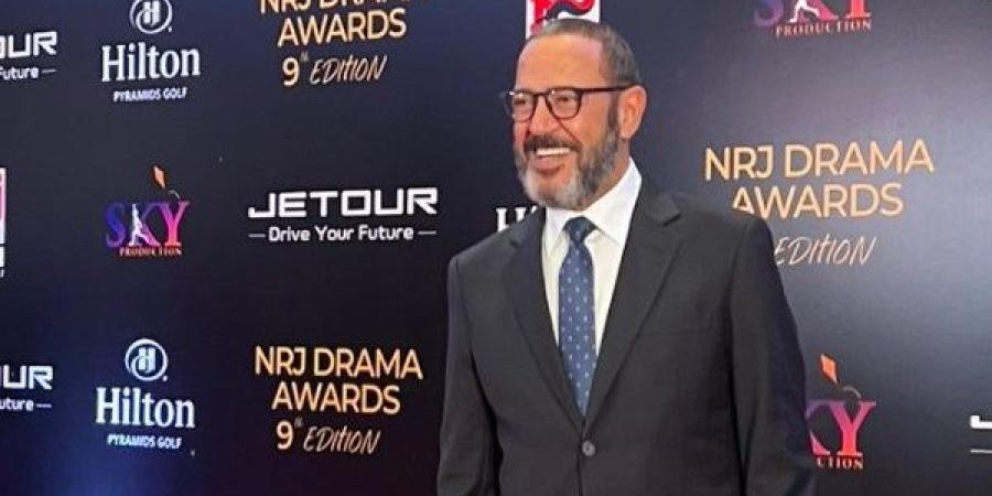 وصول أشرف عبدالباقي وجيهان الشماشرجي لحضور حفل توزيع جوائز كأس إنرجي للدراما