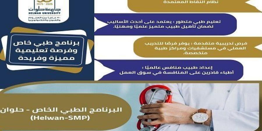 القبول مفتوح بـبرنامج SMP في كلية طب جامعة حلوان