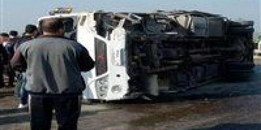 ننشر أسماء ضحايا حادث انقـ ـلاب ميكروباص على الطريق الصحراوي بالبحيرة