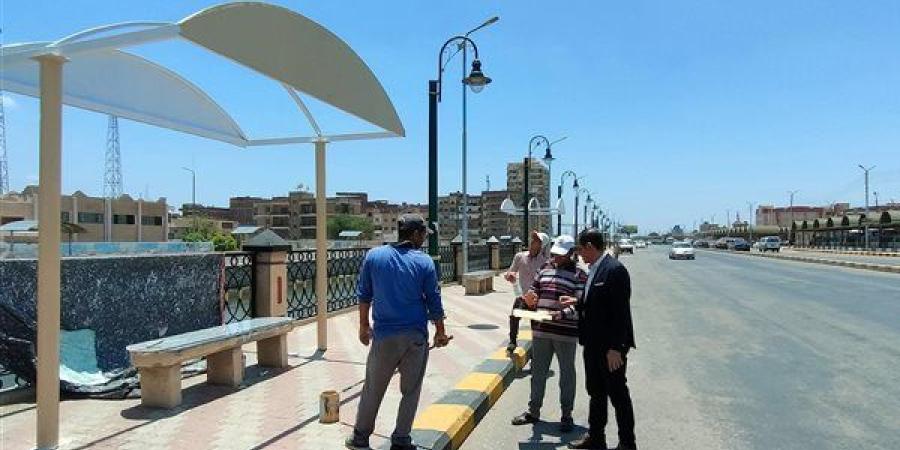 رفع كفاءة كورنيش القنطرة بكفر الشيخ